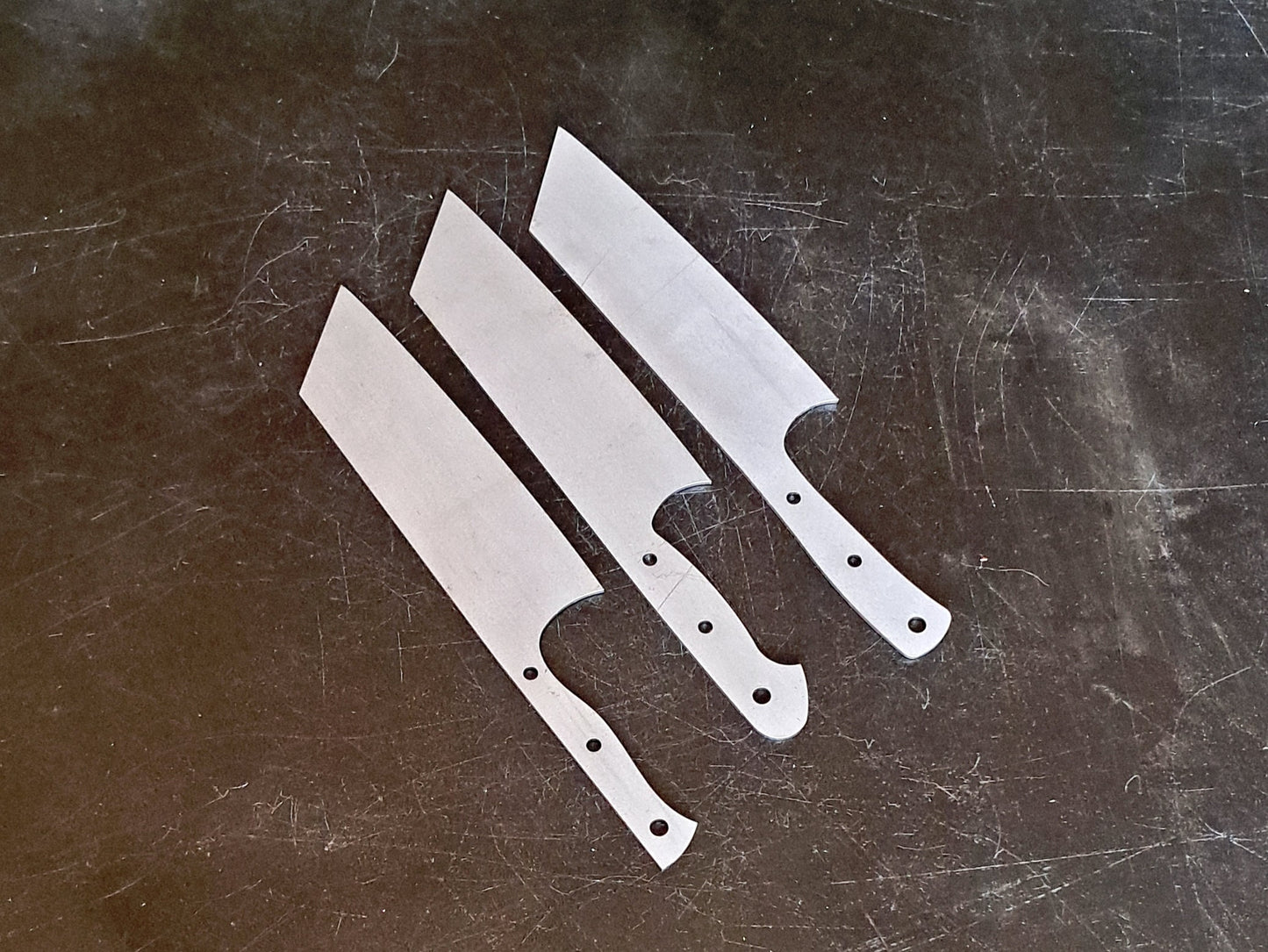 Clef Chef Knife Blade Blank (Unfinished): Stainless Steel or High Carbon, DIY Kitchen Knife