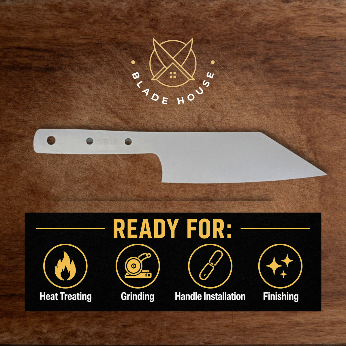 Station Knife Maker Ready Blade Blank – 1084, 80CrV2 or AEB-L Steel