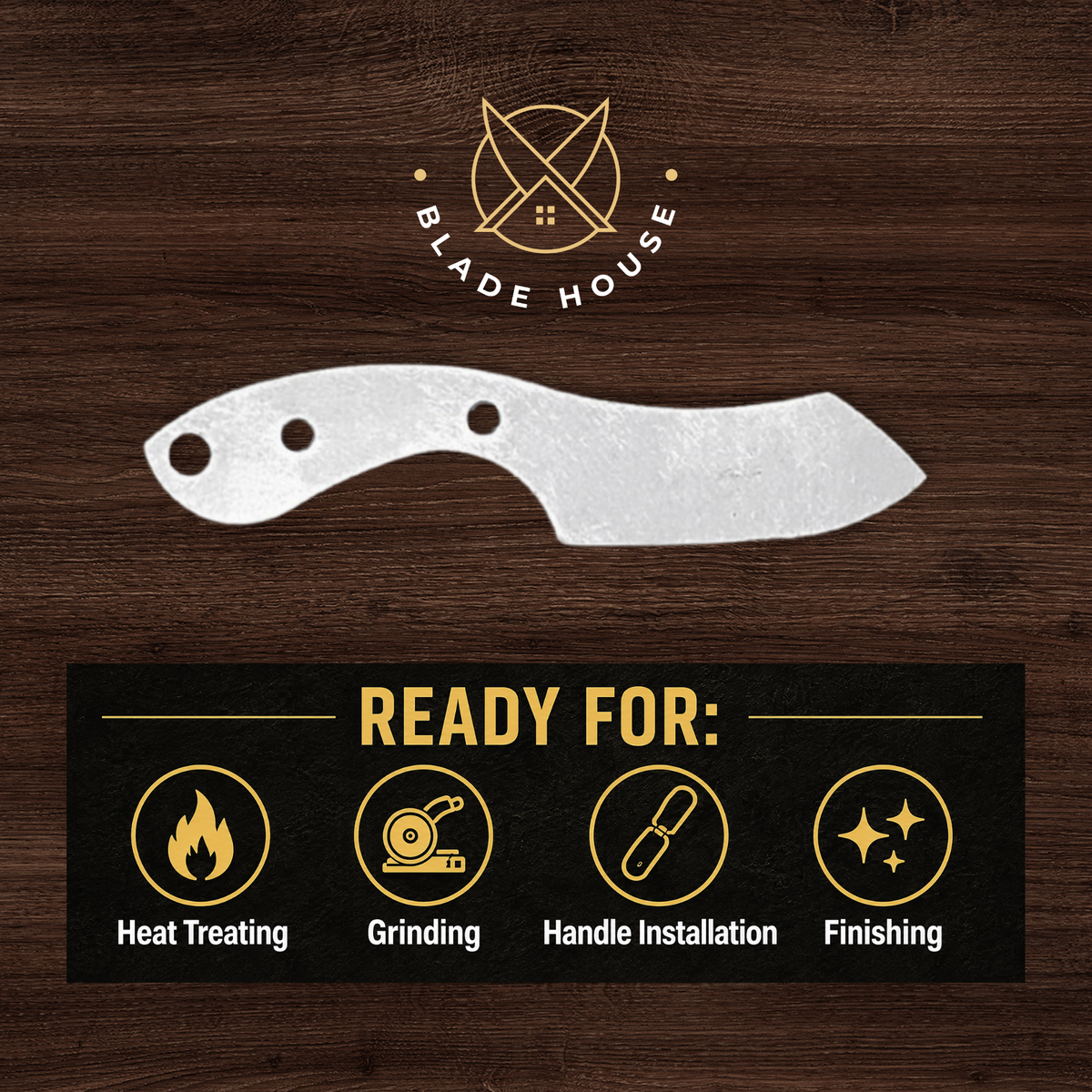 Mini Cleaver Maker Ready Knife Blank | 1084, 80CrV2, AEB-L & D2