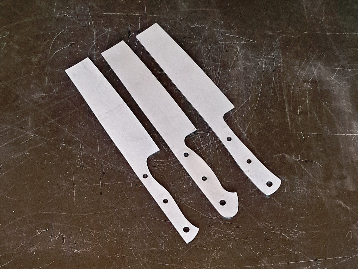 Nakiri Chef Knife Blank (Unfinished): Stainless or High Carbon Steel, DIY Kitchen Knife