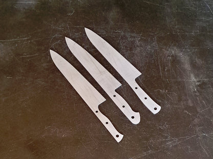 Gyuto Chef Knife Blank (Unfinished): Stainless Steel or High Carbon, DIY Kitchen Knife