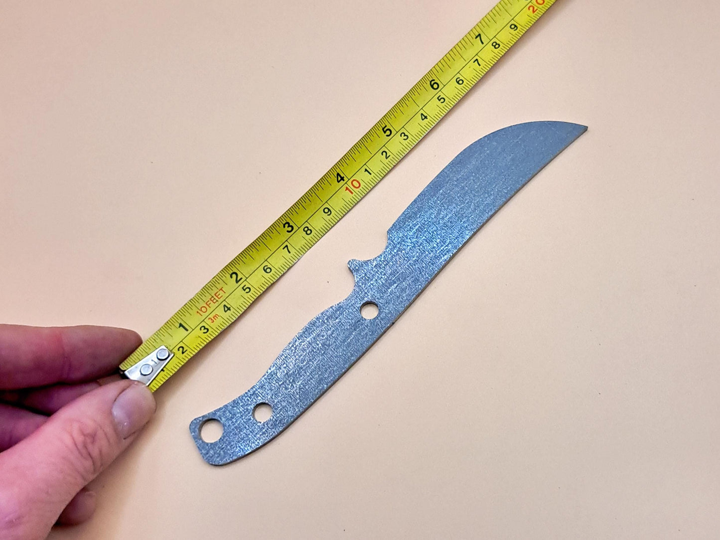 7 Inch Skinner Knife Blank (Unfinished): High Carbon or Stainless Steel, DIY Blade