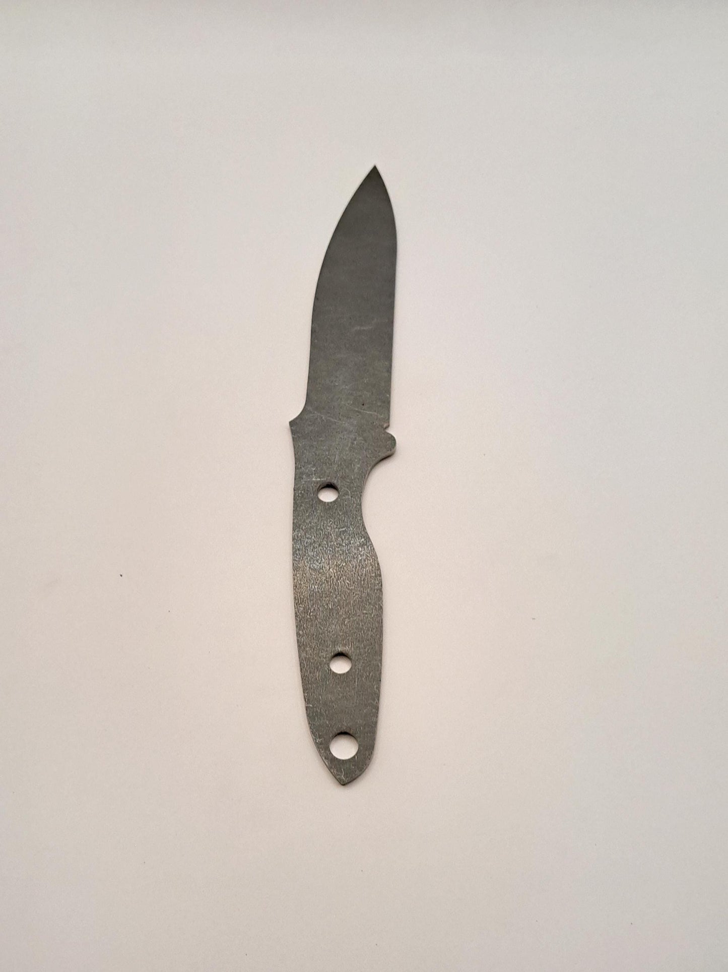 Tactical Drop Point Knife Blank (Unfinished): High Carbon Steel, USA Made DIY Blade (Unfinished)