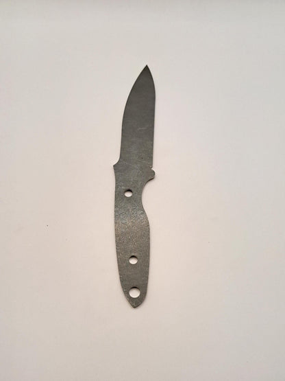 Tactical Drop Point Knife Blank (Unfinished): High Carbon Steel, USA Made DIY Blade (Unfinished)