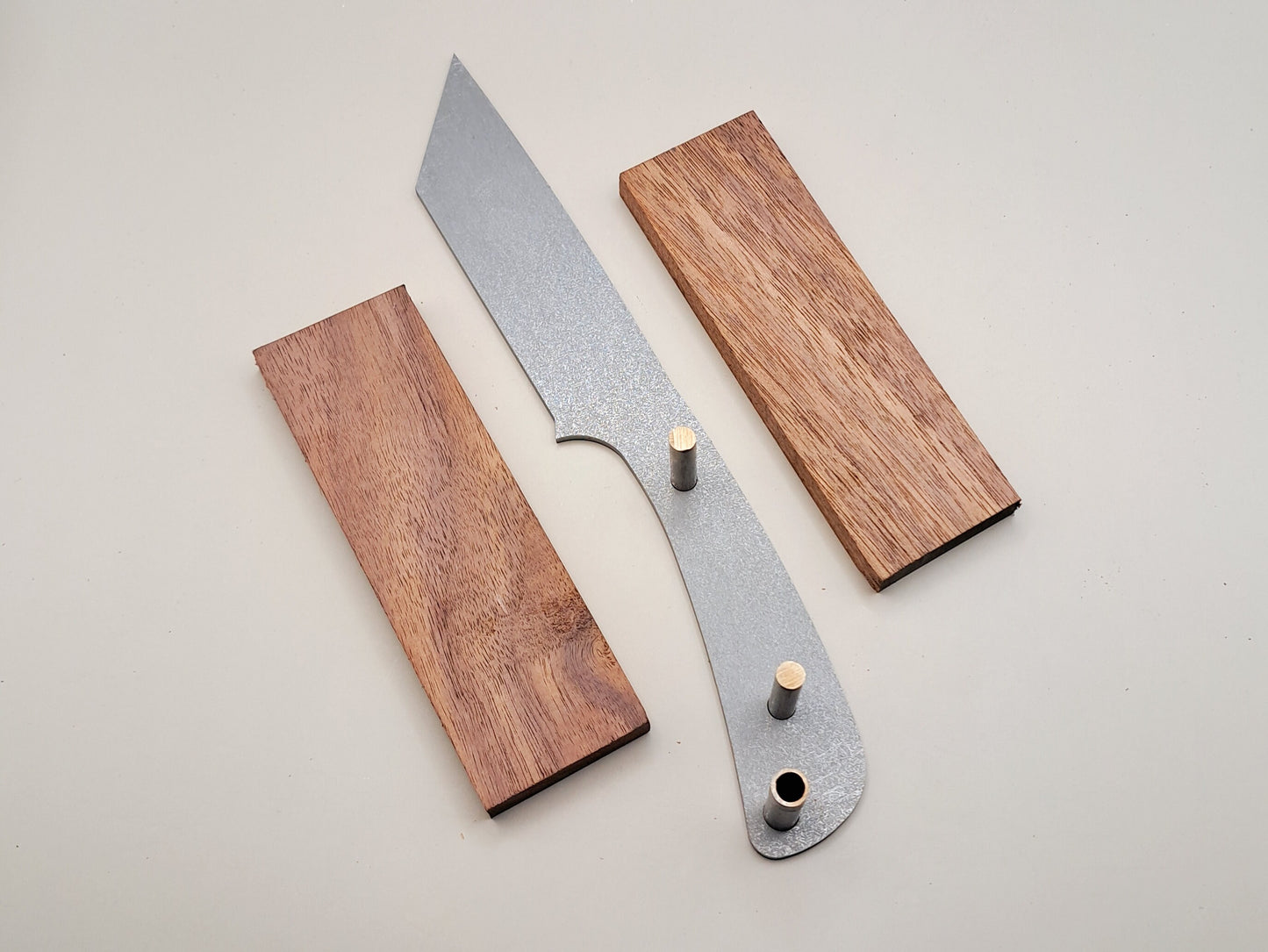 DIY Hunting Knife Making Kit: 9 Inch Tanto High Carbon Steel Blade, Exotic Wood Handles