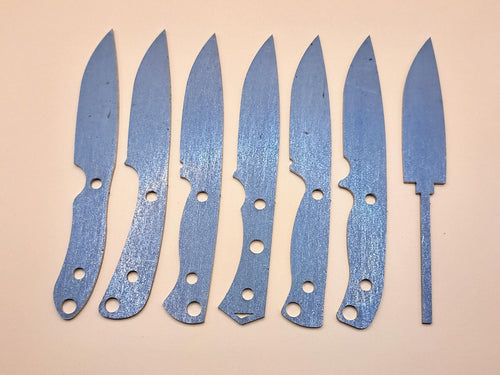 7 Inch Drop Point Knife Blank (Unfinished): High Carbon or Stainless Steel, DIY Blade