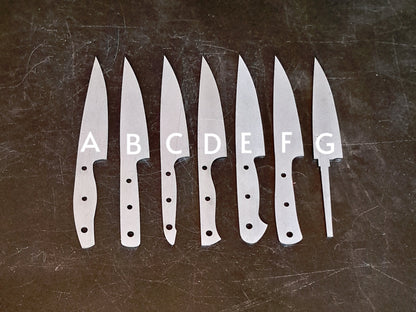 Utility Knife Blade Blank (Unfinished): Stainless or High Carbon Steel, DIY Kitchen Knife