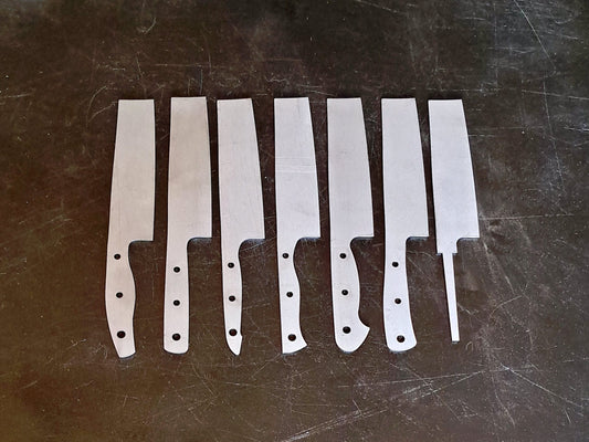 Nakiri Chef Knife Blank (Unfinished): Stainless or High Carbon Steel, DIY Kitchen Knife