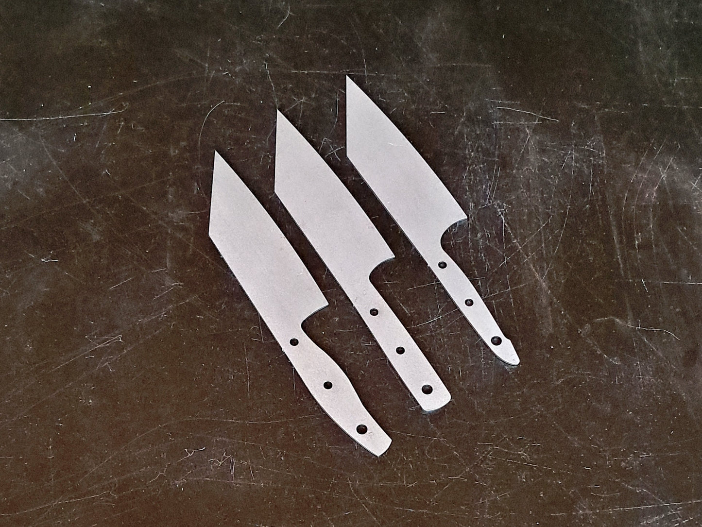 Station Chef Knife Blade Blank (Unfinished): Stainless or High Carbon Steel, DIY Kitchen Knife