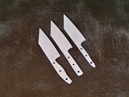 Station Chef Knife Blade Blank (Unfinished): Stainless or High Carbon Steel, DIY Kitchen Knife