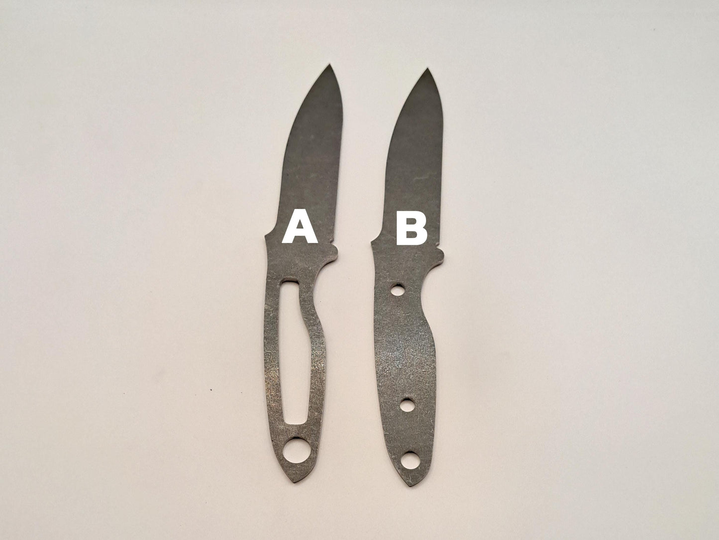 Tactical Drop Point Knife Blank (Unfinished): High Carbon Steel, USA Made DIY Blade (Unfinished)