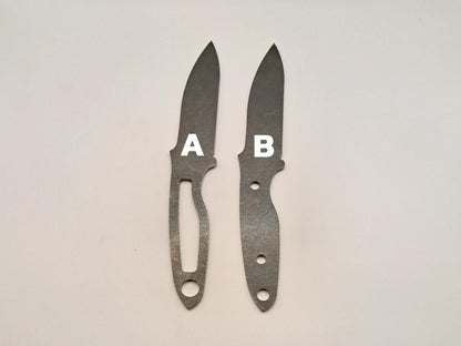 Tactical Drop Point Knife Blank (Unfinished): High Carbon Steel, USA Made DIY Blade (Unfinished)