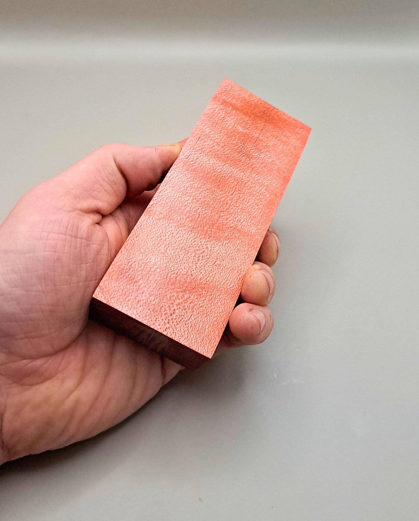 Stabilized Red Maple Knife Handle Block: Resin Infused Woodworking