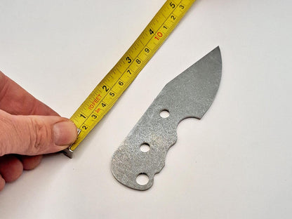 Small Urban Drop Point Knife Blank (unfinished): High-Carbon or Stainless Steel, DIY Knife Making