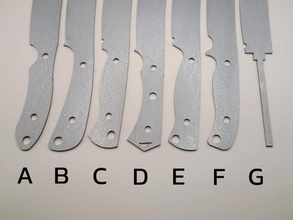 9 Inch Tanto Knife Blade Blank (Unfinished): High Carbon or Stainless Steel DIY Blade