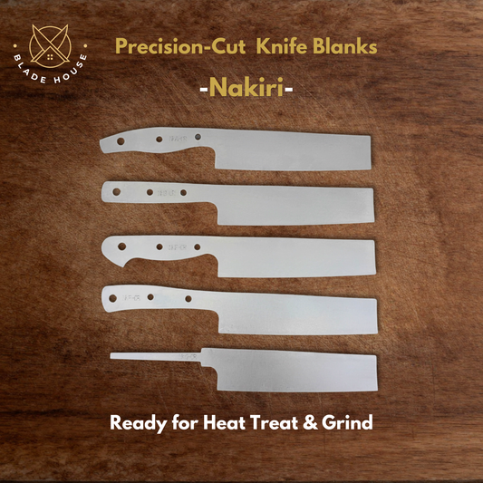 Nakiri Maker Ready Blade Blank – 1084, 80CrV2 or AEB-L Steel