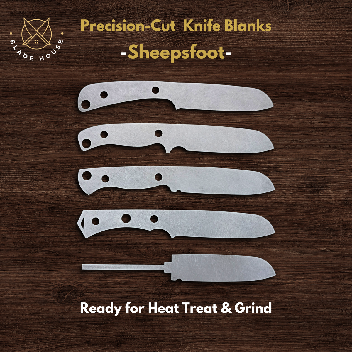 Sheepsfoot Maker Ready Knife Blank | 1084, 80CrV2, AEB-L & D2