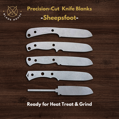Sheepsfoot Maker Ready Knife Blank | 1084, 80CrV2, AEB-L & D2