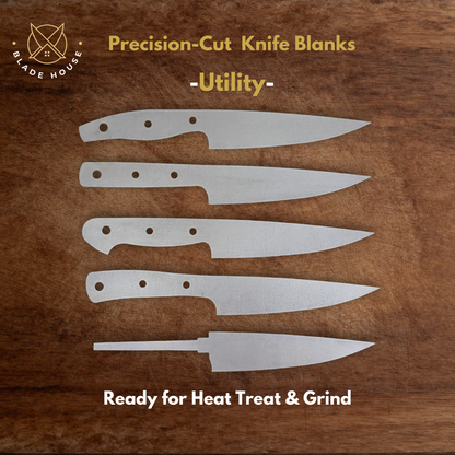 Utility Knife Maker Ready Blade Blank – 1084, 80CrV2 or AEB-L Steel