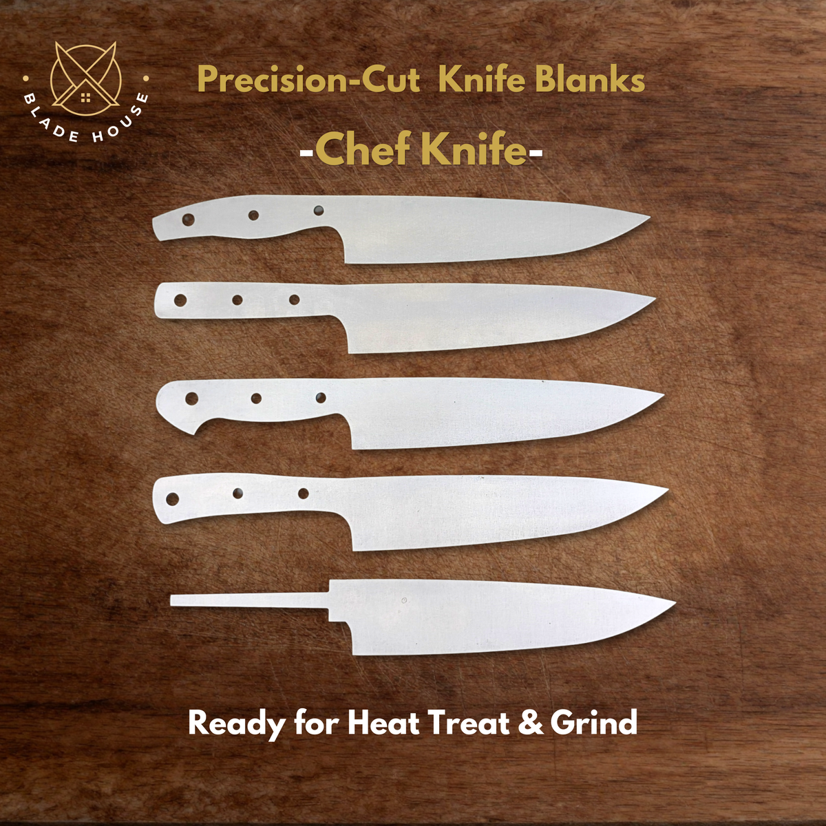 Chef Knife Maker Ready Blade Blank – 1084, 80CrV2 or AEB-L Steel