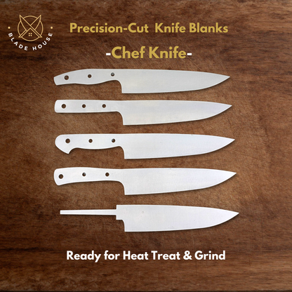 Chef Knife Maker Ready Blade Blank – 1084, 80CrV2 or AEB-L Steel