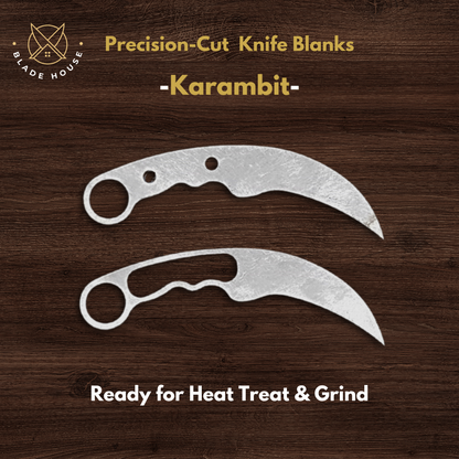 Karambit Maker Ready Knife Blank | 1084, 80CrV2, AEB-L & D2