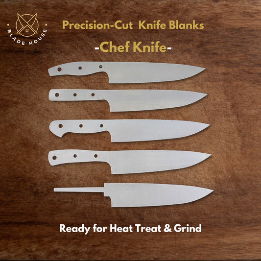 Chef Knife Maker Ready Blade Blank – 1084, 80CrV2 or AEB-L Steel