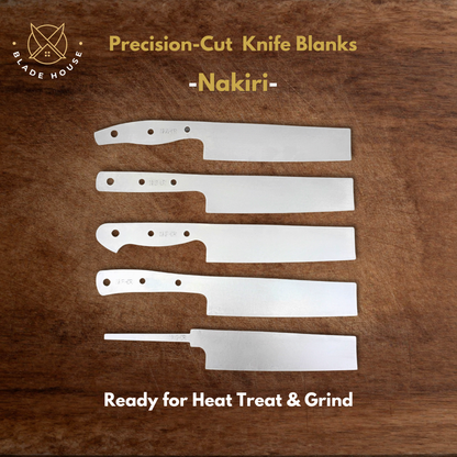 Nakiri Maker Ready Blade Blank – 1084, 80CrV2 or AEB-L Steel