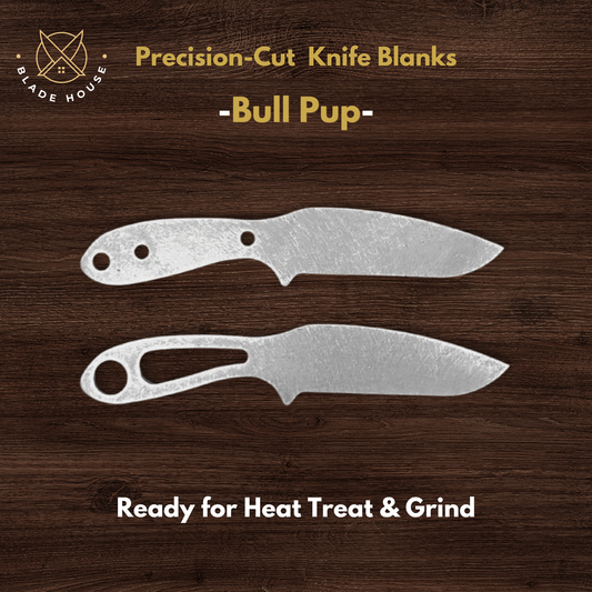 Bull Pup Maker Ready Knife Blank | 1084, 80CrV2, AEB-L & D2
