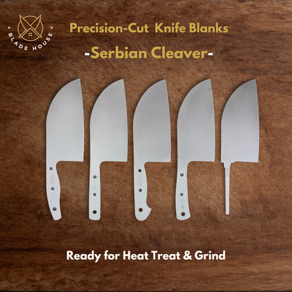 Serbian Cleaver Maker Ready Blade Blank – 1084, 80CrV2 or AEB-L Steel