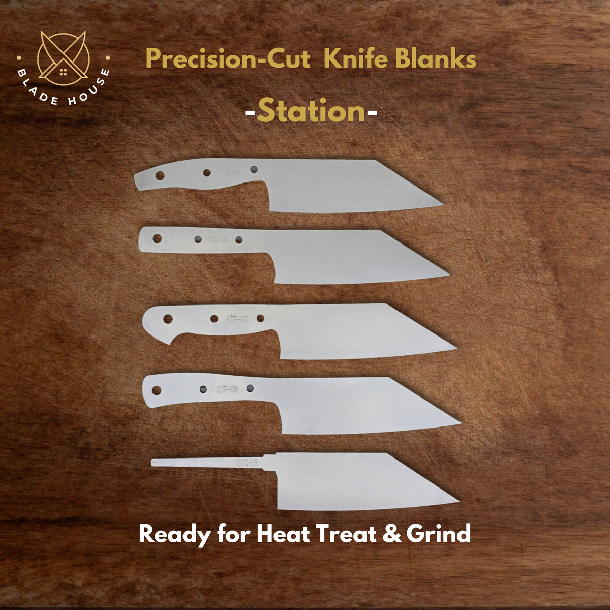 Station Knife Maker Ready Blade Blank – 1084, 80CrV2 or AEB-L Steel