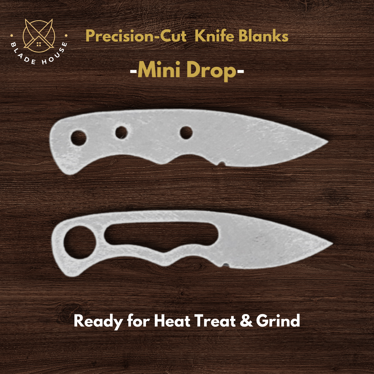 Mini Drop Maker Ready Knife Blank | 1084, 80CrV2, AEB-L & D2