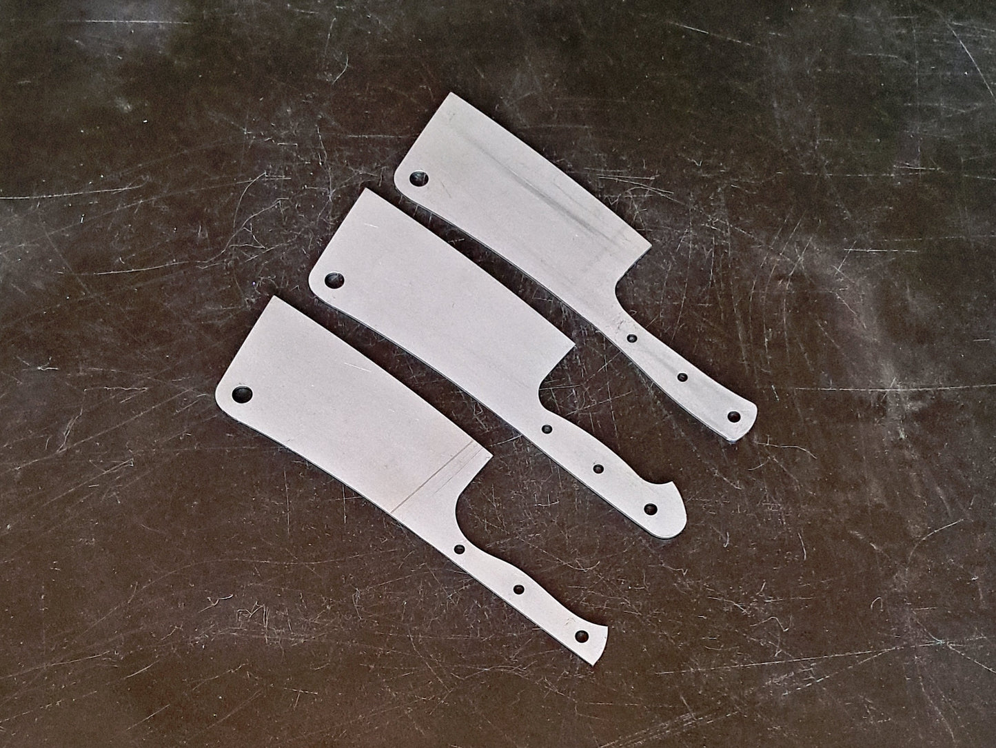 Cleaver Chef Knife Blade Blank (Unfinished): High Carbon or Stainless Steel, DIY Kitchen Knife