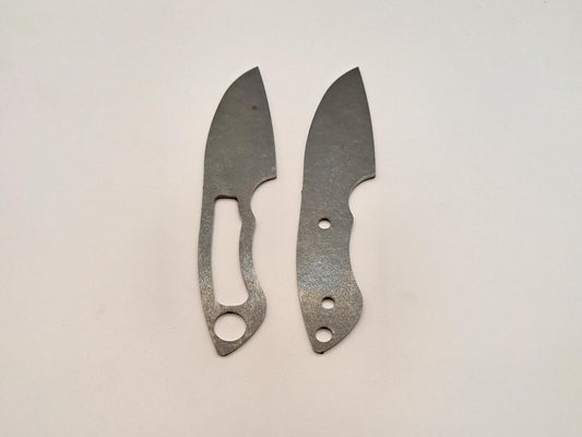 Straight Edge EDC Knife Blank (Unfinished): High Carbon Steel, USA Made DIY Blade