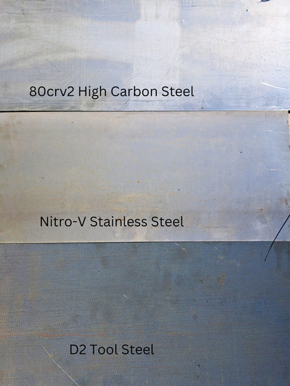 Drop Point Knife Blank (Unfinished): High Carbon or Stainless Steel, DIY Knife Making
