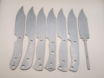 9 Inch Clip Point Knife Blank (Unfinished): High Carbon or Stainless DIY Blade