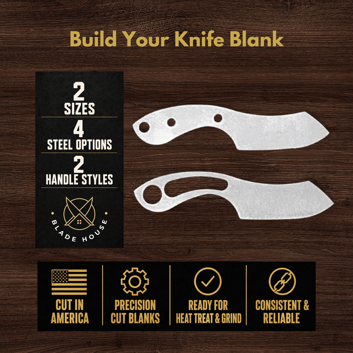 Mini Cleaver Maker Ready Knife Blank | 1084, 80CrV2, AEB-L & D2