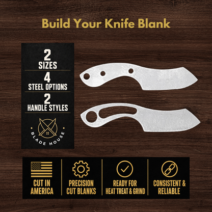 Mini Cleaver Maker Ready Knife Blank | 1084, 80CrV2, AEB-L & D2