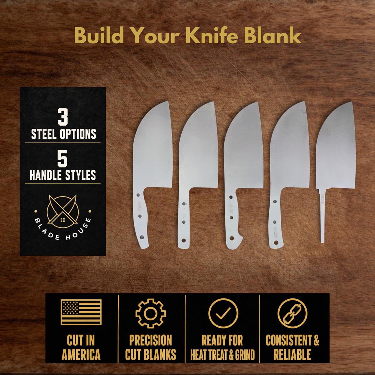 Serbian Cleaver Maker Ready Blade Blank – 1084, 80CrV2 or AEB-L Steel