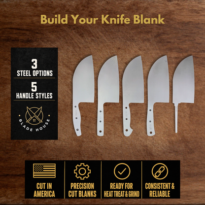 Serbian Cleaver Maker Ready Blade Blank – 1084, 80CrV2 or AEB-L Steel