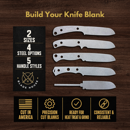 Sheepsfoot Maker Ready Knife Blank | 1084, 80CrV2, AEB-L & D2