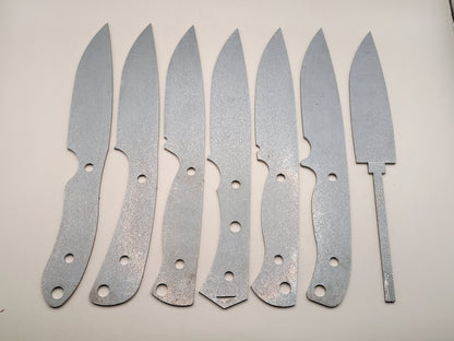 9 Inch Drop Point Knife Blank (Unfinished): High Carbon or Stainless Steel, DIY Blade