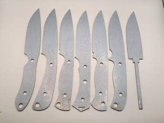 9 Inch Drop Point Knife Blank (Unfinished): High Carbon or Stainless Steel, DIY Blade