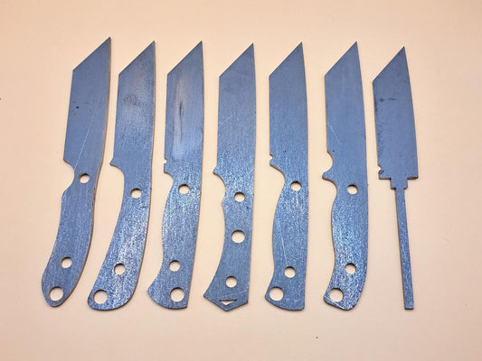 7 Inch Tanto Knife Blank (Unfinished): High Carbon or Stainless Steel, DIY Blade