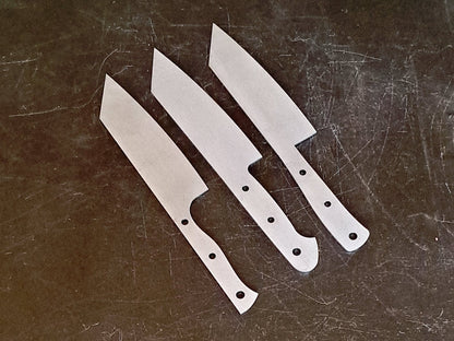 Bunka Chef Knife Blank (Unfinished): Stainless or High Carbon Steel, DIY Kitchen Knife