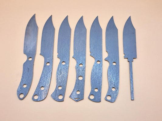 7 Inch Clip Point Knife Blank (Unfinished): High Carbon or Stainless Steel, DIY Blade
