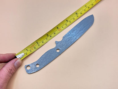 7 Inch Sheepsfoot Knife Blank (Unfinished): High Carbon or Stainless Steel, DIY Blade