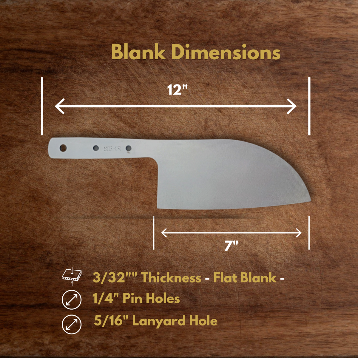 Serbian Cleaver Maker Ready Blade Blank – 1084, 80CrV2 or AEB-L Steel