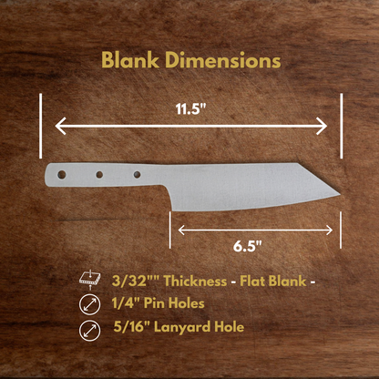 Bunka Maker Ready Blade Blank – 1084, 80CrV2 or AEB-L Steel