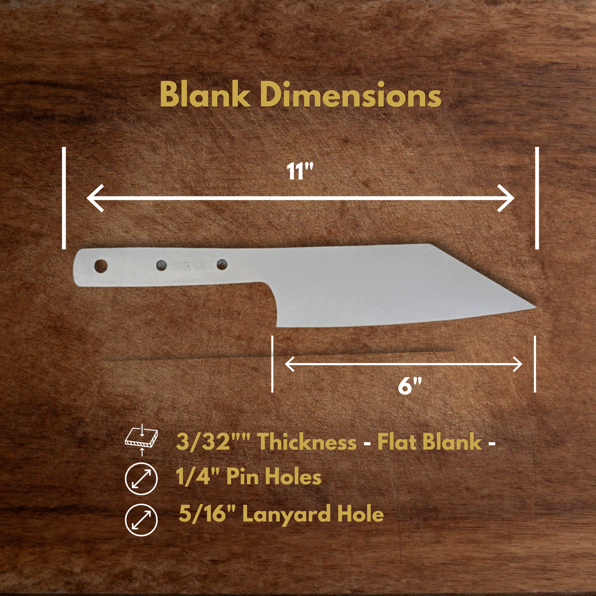 Station Knife Maker Ready Blade Blank – 1084, 80CrV2 or AEB-L Steel